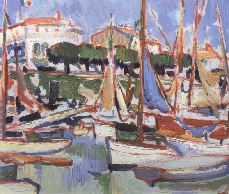 Samuel John Peploe Boats at Royan oil painting picture